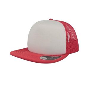 5panelowa Czapka Trucker Unisex Snap 90s Flat Visor. Białe czapki ATLANTIS, bez wzorów. Za 51,99 zł.
