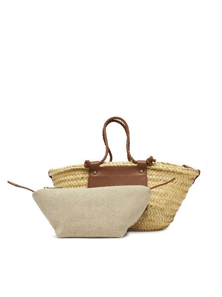 Castañer Torebka Campania Mini 025743-2003 Beżowy. Brązowe torebki klasyczne Castañer, bez wzorów, bez dodatków. Za 529,99 zł.