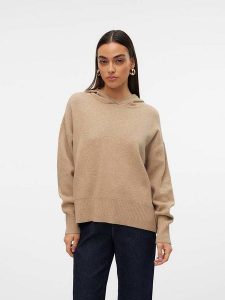 Vero Moda Sweter w kolorze karmelowym rozmiar: XL. Brązowe swetry oversize Vero Moda, xl, bez wzorów, bez ramiączek. Za 70,41 zł.