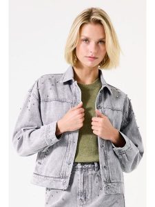 Garcia Kurtka dżinsowa w kolorze szarym rozmiar: S. Szare kurtki Garcia, s, bez wzorów, z bawełny, bez kaptura. Za 165,99 zł.