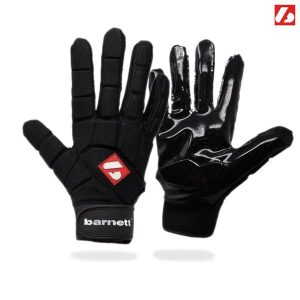 Rękawice do futbolu amerykańskiego pro linebacker, LB,RB,TE Czarne FKG-03. Czarne rękawiczki BARNETT, bez wzorów. Za 149,00 zł.
