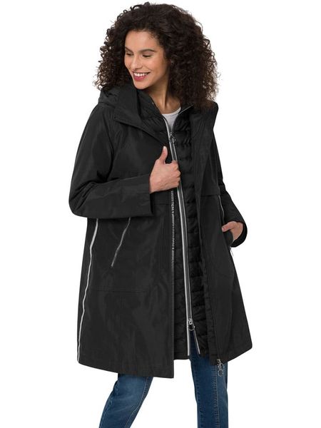 Heine Kurtka przejściowa 3in1 w kolorze czarnym rozmiar: 38. Czarne kurtki Heine, bez wzorów, bez kaptura. Za 130,99 zł.