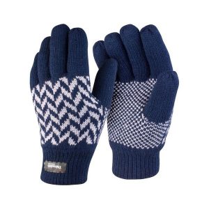 Wzorzyste Rękawiczki Thinsulate. Niebieskie rękawiczki RESULT WINTER ESSENTIALS, bez wzorów. Za 48,99 zł.