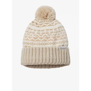 Czapka zimowa Columbia Sweater Weather Pom Beanie - chalk madras. Białe czapki Columbia, bez wzorów, sportowe. Za 86,99 zł.