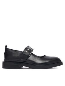Clarks Półbuty Previa Bar 26329410 Czarny. Czarne półbuty Clarks, bez wzorów, ze skóry, bez obcasa, na płaskiej podeszwie, bez zapięcia. Za 389,99 zł.