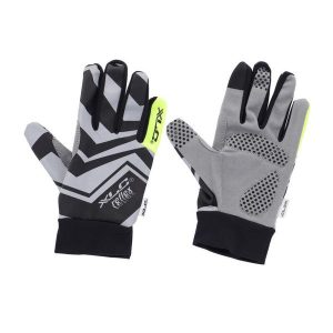 Długie rękawiczki rowerowe z elementami odblaskowymi XLC CG-L20 Urban Street. Czarne rękawiczki XLC, bez wzorów. Za 135,65 zł.