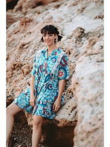 Isla Bonita by SIGRIS Sukienka w kolorze turkusowym rozmiar: XL. Niebieskie sukienki Isla Bonita by SIGRIS, na co dzień, xl, bez wzorów, z bawełny, bez kołnierzyka, bez ramiączek, midi, proste. Za 150,37 zł.