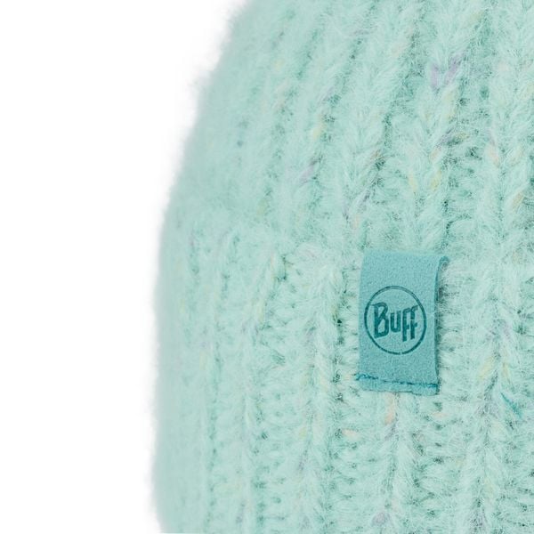 Czapka BUFF KNITTED & FLEECE BAND BEANIE EYLA. Niebieskie czapki Buff, bez wzorów, z elastanu. Za 145,60 zł.