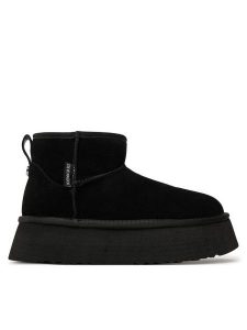 Steve Madden Śniegowce Campfire SM11002737 Czarny. Czarne buty zimowe Steve Madden, ze skóry, bez obcasa, bez zapięcia. Za 559,99 zł.
