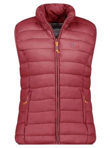 Geographical Norway Kamizelka pikowana "Vatikolor" w kolorze ciemnofioletowym rozmiar: XXL. Różowe kamizelki Geographical Norway, xxl, bez wzorów, bez kołnierzyka, bez ramiączek, bez kaptura. Za 105,88 zł.