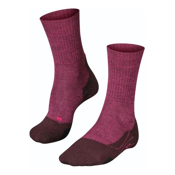 Skarpetki damskie Falke TK2 Wool. Czerwone skarpetki Falke, bez wzorów, z materiału. Za 130,50 zł.
