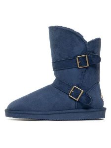 ISLAND BOOT Botki zimowe "Candace" w kolorze granatowym rozmiar: 40. Niebieskie botki Island Boot, na zimę, bez wzorów, z materiału, bez obcasa, bez zapięcia. Za 141,85 zł.