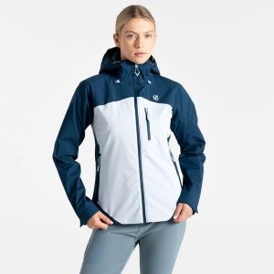 Kurtka turystyczna przeciwdeszczowa damska Mountain Series 2.0. Niebieskie kurtki Dare 2b, bez wzorów, bez kaptura. Za 449,99 zł.