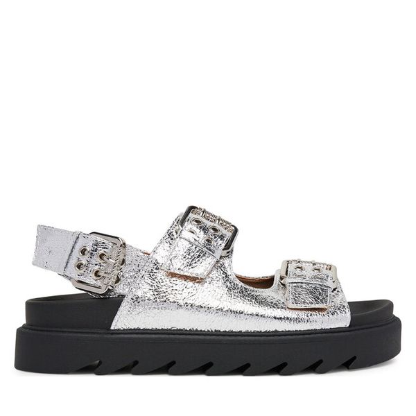 Sandały DeeZee. Szare sandały DeeZee, bez wzorów, bez obcasa, na płaskiej podeszwie, bez zapięcia. Za 109,99 zł.