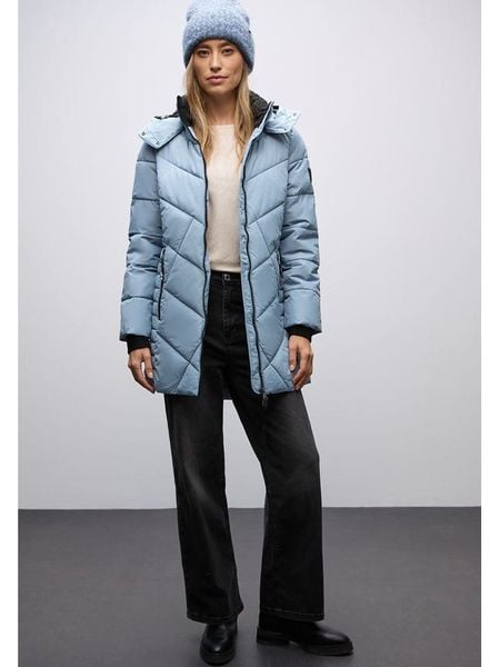 Street One Kurtka zimowa w kolorze błękitnym rozmiar: 38. Niebieskie kurtki Street One, na zimę, bez wzorów, z puchu, bez kaptura. Za 391,99 zł.