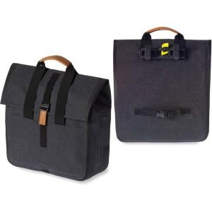 Torba na zakupy „Urban Dry. Czarne shopper bag BASIL, bez wzorów, z poliesteru, na ramię, bez dodatków. Za 339,99 zł.