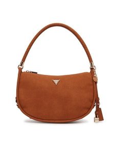 Guess Torebka Danya HWSG99 18010 Brązowy. Brązowe torebki klasyczne Guess, z aplikacjami, ze skóry, bez dodatków. Za 589,99 zł.