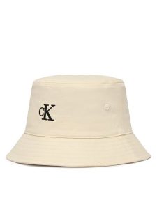 Calvin Klein Kapelusz Bucket LV04F5101G Écru. Białe kapelusze Calvin Klein, bez wzorów, z bawełny. Za 189,99 zł.