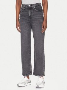 Tommy Jeans Jeansy Layla DW0DW20646 Czarny Straight Fit. Czarne jeansy Tommy Jeans, bez wzorów, z bawełny. Za 259,99 zł.