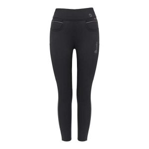 Damskie legginsy jeździeckie z pełną przyczepnością Cavallo Cavaliz RL. Czarne legginsy CAVALLO, bez wzorów, z elastanu. Za 350,45 zł.