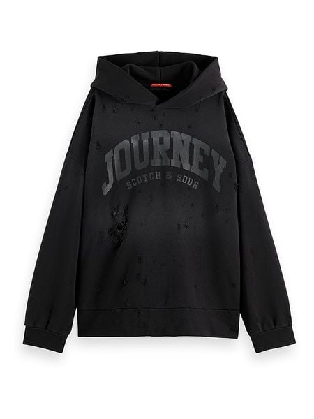 Scotch & Soda Bluza w kolorze czarnym rozmiar: XS. Czarne bluzy Scotch & Soda, xs, bez wzorów, z bawełny, z kapturem. Za 201,55 zł.