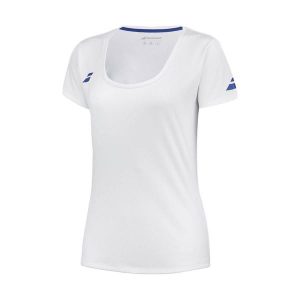 Koszulka damska Babolat Play Cap Sleeve Top. Białe topy BABOLAT, m, bez wzorów, sportowe, bez kołnierzyka, bez ramiączek. Za 119,99 zł.