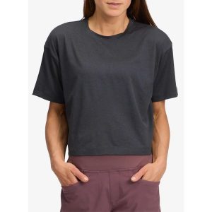 Koszulka szybkoschnąca damska Black Diamond Circuit SS Tee. Czarne koszulki sportowe Black Diamond, bez wzorów, bez ramiączek. Za 172,99 zł.