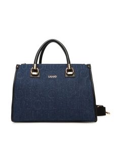 Liu Jo Torebka Ecs M Satchel AF5008 D0001 Granatowy. Niebieskie torebki klasyczne Liu Jo, bez wzorów, z materiału, bez dodatków. Za 459,99 zł.