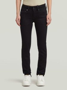 G-Star Dżinsy - Regular fit - w kolorze czarnym rozmiar: W28/L32. Czarne jeansy G-Star, z aplikacjami, ze skóry. Za 216,95 zł.