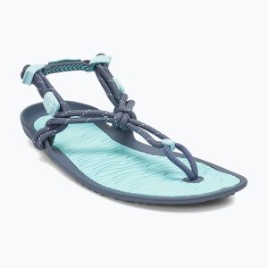Sandały barefoot damskie Xero Shoes Aqua Cloud. Niebieskie buty trekkingowe XERO SHOES, bez wzorów, bez obcasa, bez zapięcia. Za 149,99 zł.