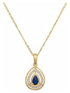 CARATELLI Złota zawieszka "Océane" z diamentami i szafirem rozmiar: onesize. Niebieskie zawieszki CARATELLI, z diamentem, złote. Za 1 065,99 zł.