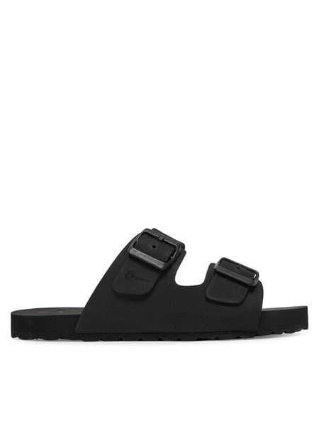 Manebi Klapki K 1.0 ER Czarny. Czarne klapki Manebi, bez wzorów, z syntetyku, bez obcasa. Za 399,99 zł.