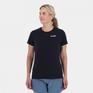 Koszulka bawełniana damska Inov-8 Graphic T-Shirt Mont Blanc. Szare bluzki Inov-8, bez wzorów, z bawełny, bez kołnierzyka, bez ramiączek. Za 126,99 zł.