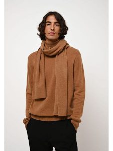 AUTHENTIC CASHMERE Kaszmirowy szal "Vaymont" w kolorze jasnobrązowym - 200 x 30 cm rozmiar: onesize. Brązowe szaliki AUTHENTIC CASHMERE, bez wzorów, z kaszmiru. Za 270,39 zł.