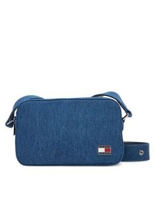 Tommy Jeans Torebka Tjw Cool Denim Camera Bag AW0AW17874 Niebieski. Niebieskie listonoszki Tommy Jeans, bez wzorów, z denimu, bez dodatków. Za 399,99 zł.