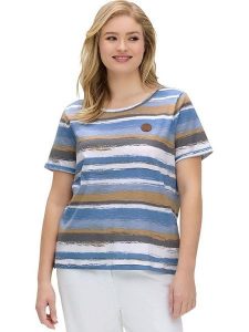 WITT WEIDEN Koszulka w kolorze niebieskim rozmiar: 42. Niebieskie bluzki WITT WEIDEN, bez wzorów, bez kołnierzyka, bez ramiączek. Za 48,28 zł.