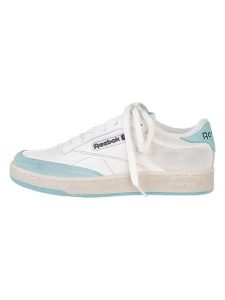Reebok Skórzane sneakersy "Club C Vintage" w kolorze biało-błękitnym rozmiar: 40,5. Białe trampki Reebok, bez wzorów, bez zapięcia. Za 339,95 zł.