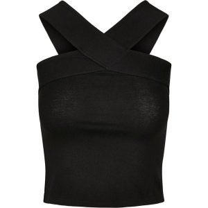 Damski klasyczny miejski basic gt crop top. Czarne topy Urban Classics, s, bez wzorów, klasyczne, bez kołnierzyka, bez ramiączek. Za 134,50 zł.