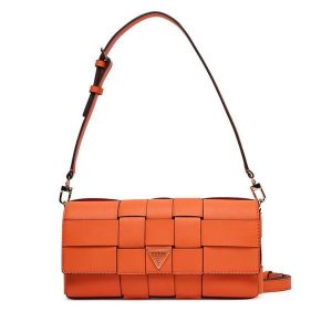 Torebka Guess. Brązowe torebki klasyczne Guess, z aplikacjami, bez dodatków. Za 469,99 zł.