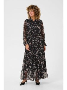 Cream Sukienka w kolorze czarno-jasnoróżowym rozmiar: 46. Czarne sukienki Cream, na co dzień, bez wzorów, z tkaniny, bez kołnierzyka, bez ramiączek, maxi, proste. Za 208,99 zł.