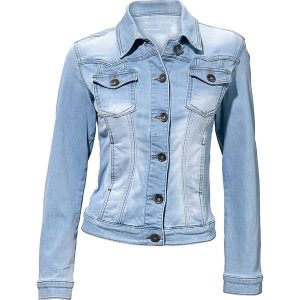 Heine Kurtka dżinsowa w kolorze błękitnym rozmiar: 34. Niebieskie kurtki Heine, bez wzorów, bez kaptura. Za 110,81 zł.