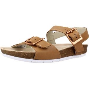 Sandały CLARKS RIVER SAND K Jasnobrązowy. Brązowe sandały Clarks, bez wzorów, ze skóry, bez obcasa, bez zapięcia. Za 149,99 zł.
