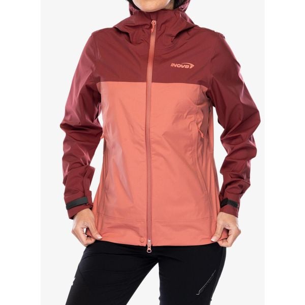Kurtka przeciwdeszczowa damska Inov-8 Venturelite Jacket FZ. Czerwone kurtki Inov-8, bez wzorów, bez kaptura. Za 550,99 zł.