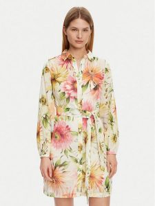 Guess Sukienka koszulowa W5GK65 WH6C0 Kolorowy Regular Fit. Kombinezony Guess, xl, z aplikacjami, ze lnu, bez kołnierzyka, bez ramiączek. Za 379,99 zł.