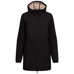 Kurtka Soft Shell Damska Sine. Czarne kurtki Trespass, bez wzorów, bez kaptura. Za 392,99 zł.