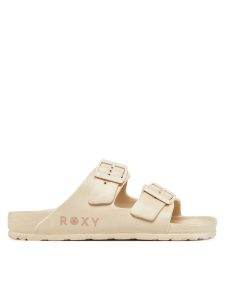 Roxy Klapki Kattie ARJL101228 Beżowy. Brązowe klapki Roxy, bez wzorów, z syntetyku, bez obcasa. Za 109,99 zł.