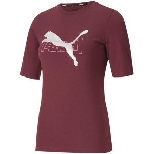 Koszulka Puma Nu-tility T-shirt, Kobiety. Czerwone koszulki sportowe Puma, bez wzorów, z bawełny, bez ramiączek. Za 190,00 zł.