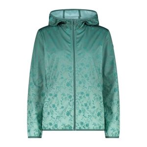 Kurtka damska turystyczna CMP 35A5656. Zielone kurtki CMP, l, bez wzorów, z softshellu, z kapturem. Za 382,50 zł.