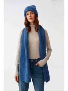 TATUUM Szal w kolorze niebieskim - 175 x 36 cm rozmiar: onesize. Niebieskie szaliki Tatuum, bez wzorów. Za 60,99 zł.