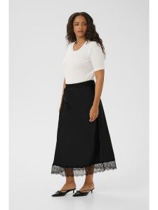 KAFFE curve Spódnica w kolorze czarnym rozmiar: 46. Czarne spódnice KAFFE curve, na co dzień, bez wzorów, z koronki, maxi. Za 126,99 zł.